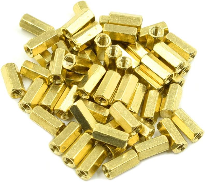 20Pcs M3x40 Female Thread Hexagonal Hex Brass Pillar Standoff Spacer