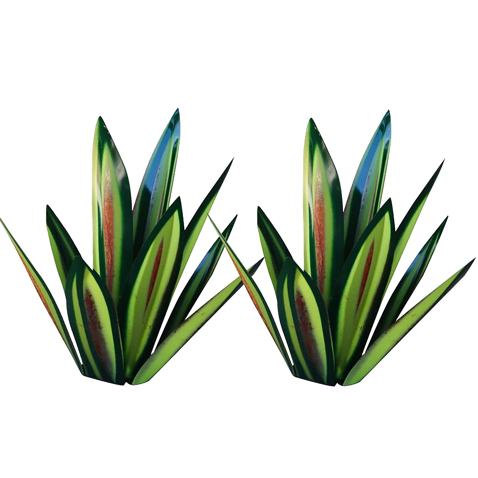 Generico Scultura Rustica Tequila, pianta di Agave Rustica in Metallo Fai da Te da 35 cm per Esterni, Patio, Giardino, Cortile, Prato, Ornamenti, Statua Decorativa per Giardino, Oro (Verde)