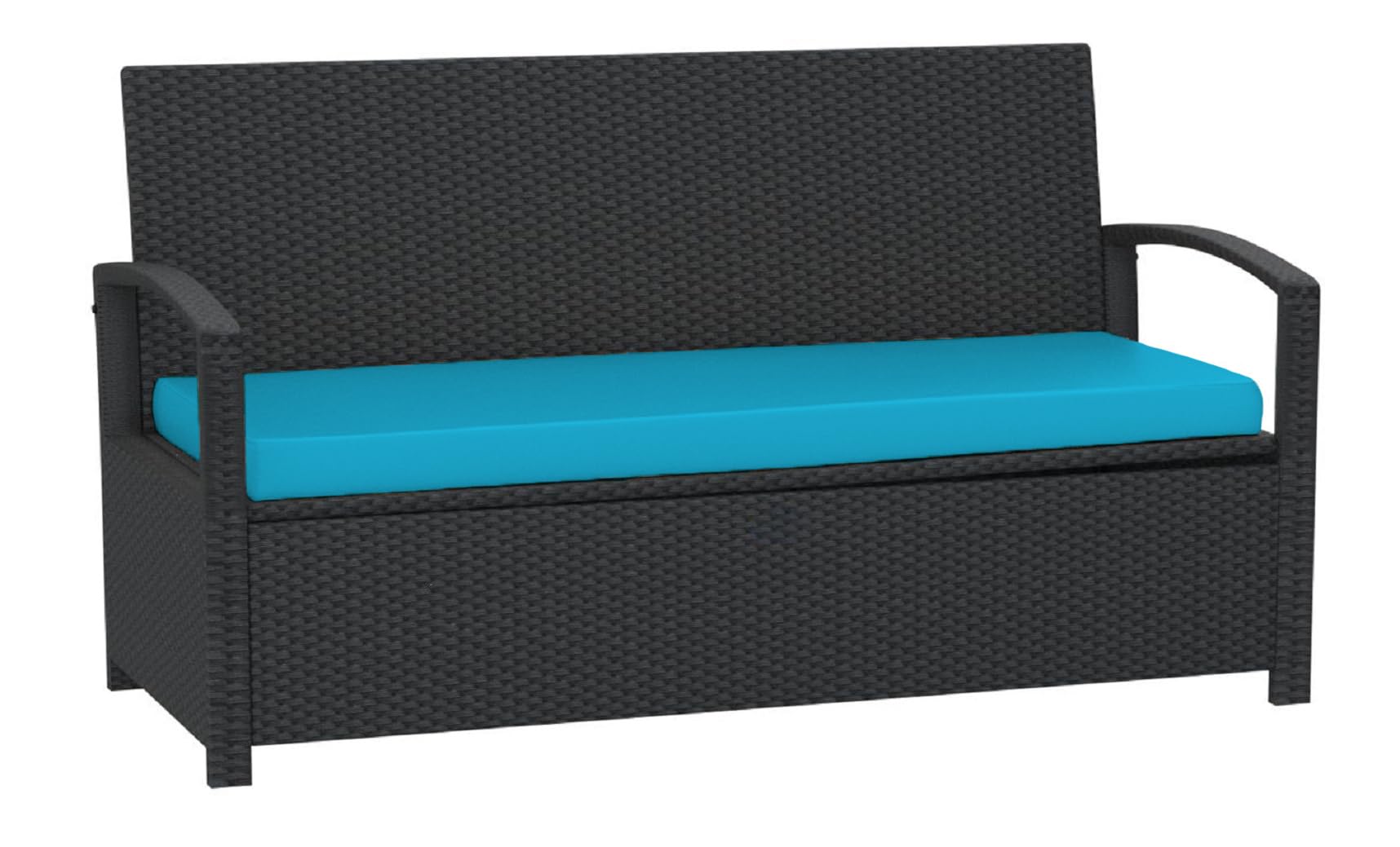 Dazzle Collection Bench Seat Pads Cushion for Outdoor Indoor 100% Waterproof Garden Sofa Seat Foam Seat Pad Patio Bench Cushion (Turquoise, 2 Seater 108cm x 45cm x 5cm)