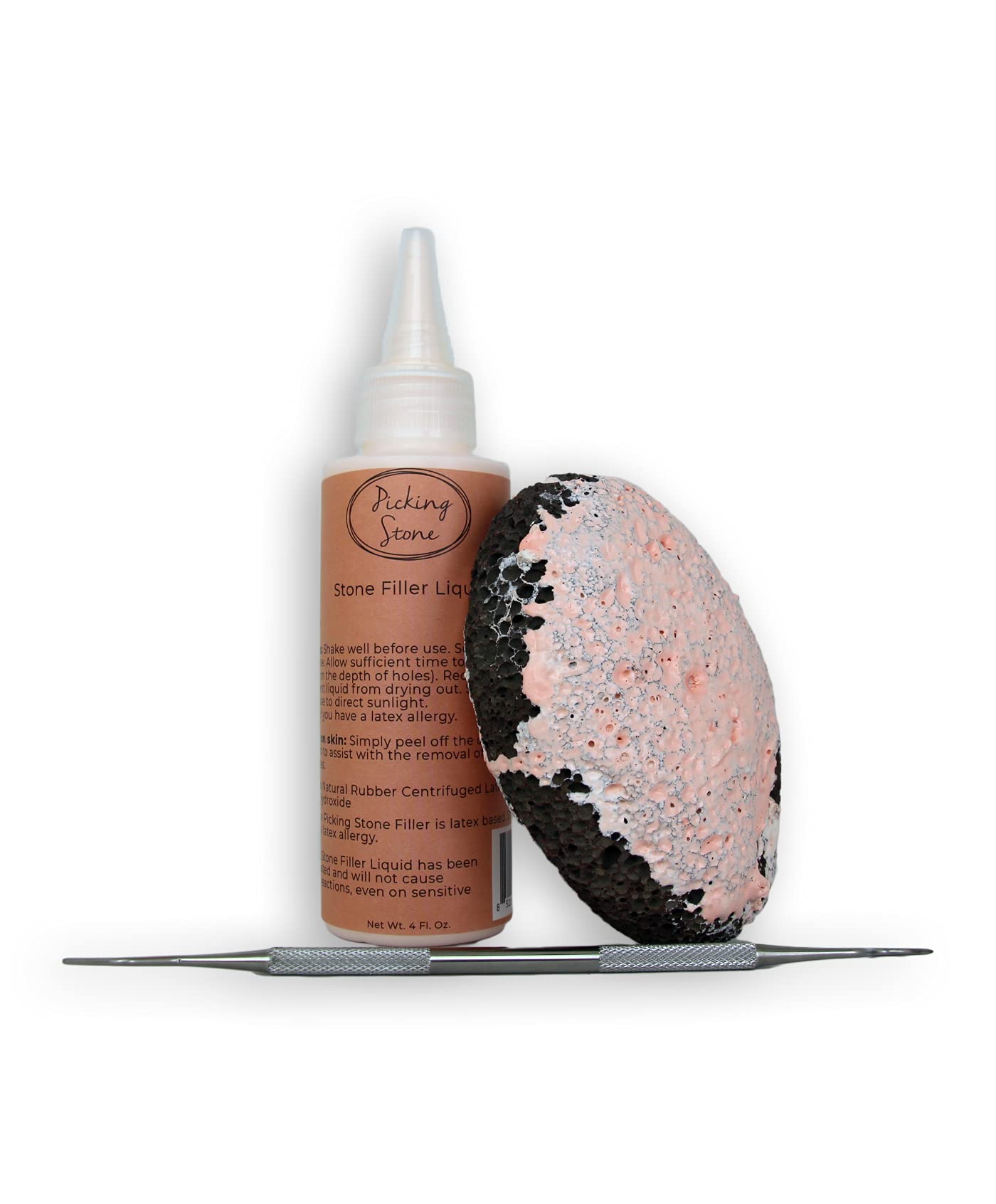 Kit with Latex Based Stone Filler, Picking Stone, and Pick for Anxiety and Dermatillomania Fidget Relief