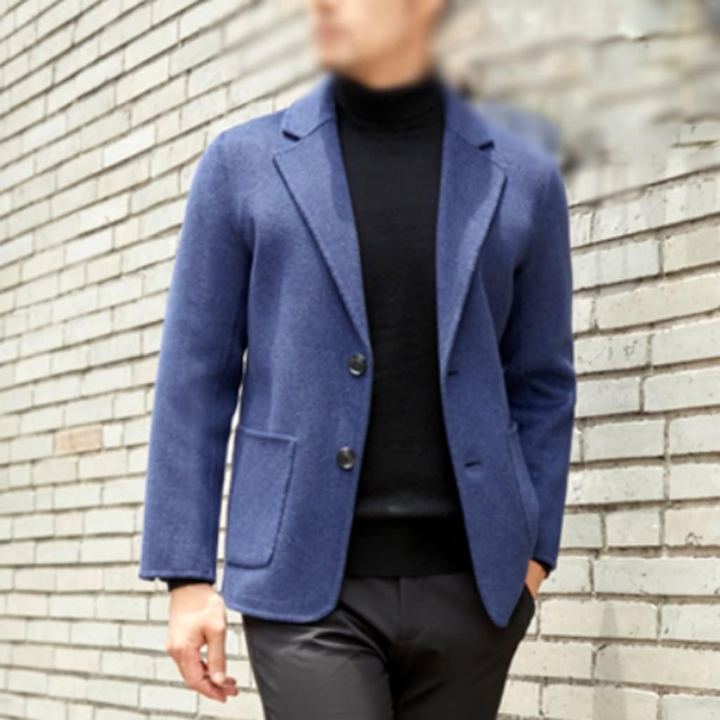 Men's Autumn and Winter Double-sided Tweed Coat Suit Stand Collar Casual Hundred Coat Jacket