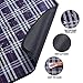 RealPero Large Outdoor Waterproof Picnic Blanket Foldable Handy Tote Bag Compact Plaid Washable Sand Proof Mat for Beach Travel Camping on Grass 70