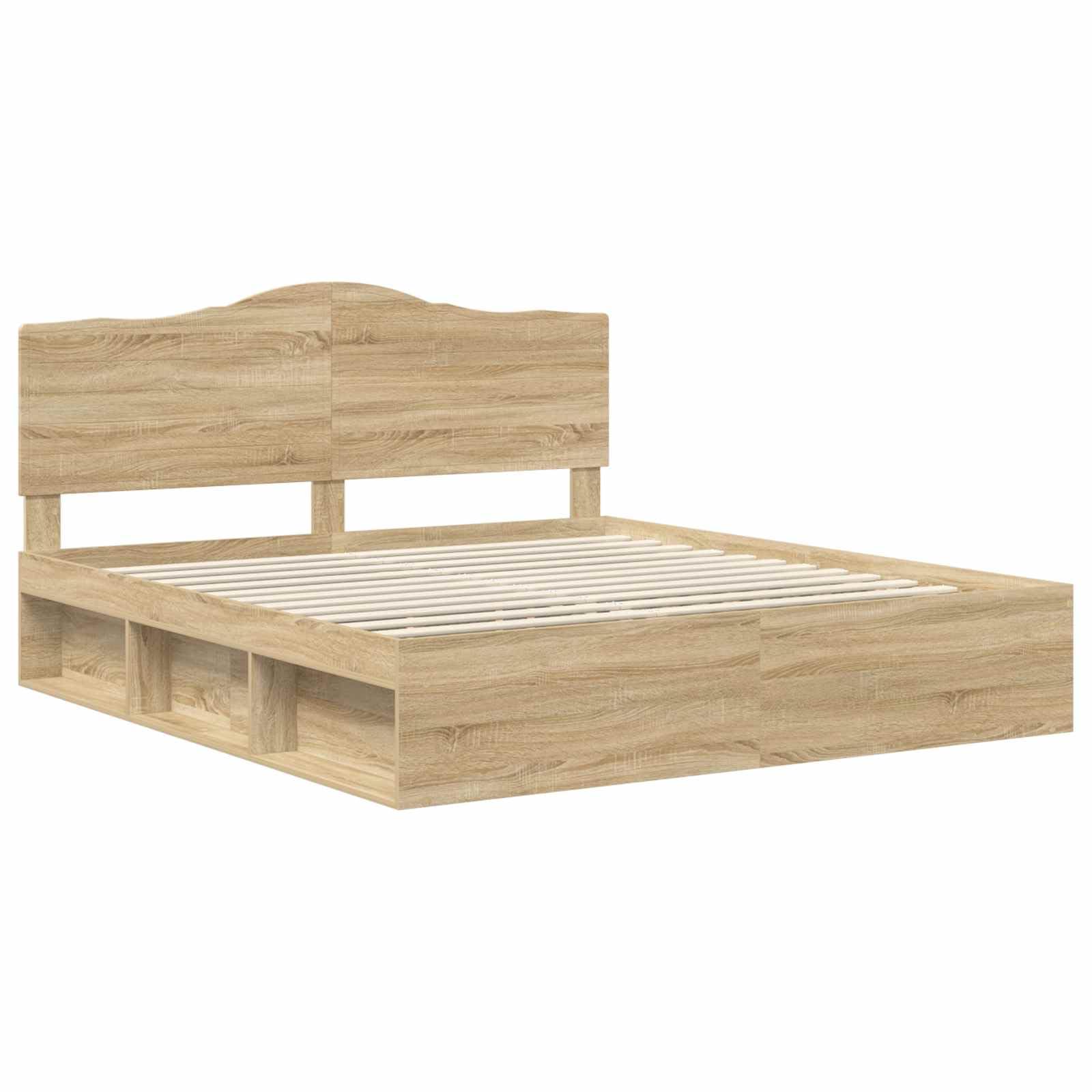 vidaXL Estructura de Cama Sonoma 200 x 200 cm Madera de Pino Macizo
