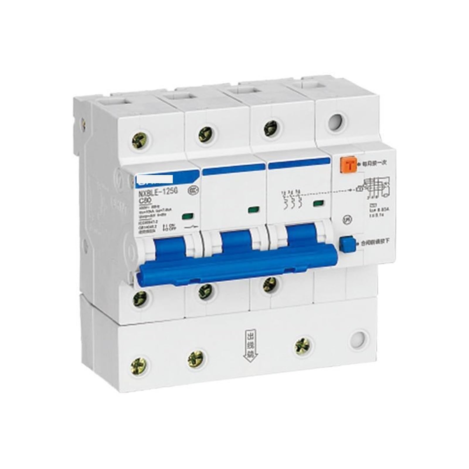 Disjoncteur miniature de fuite NXBLE-125G contre les défauts d'isolement