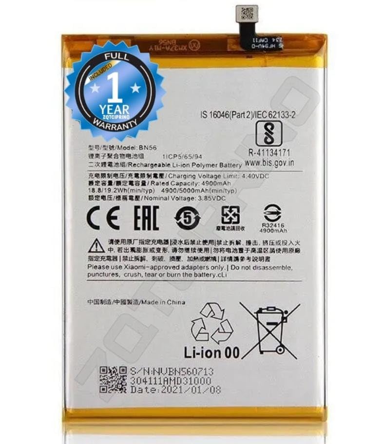 Image of Original BN56 Battery for Redmi 9A / 9C /Poco M2 PRO Battery with 1 Year Warranty*** (B245)