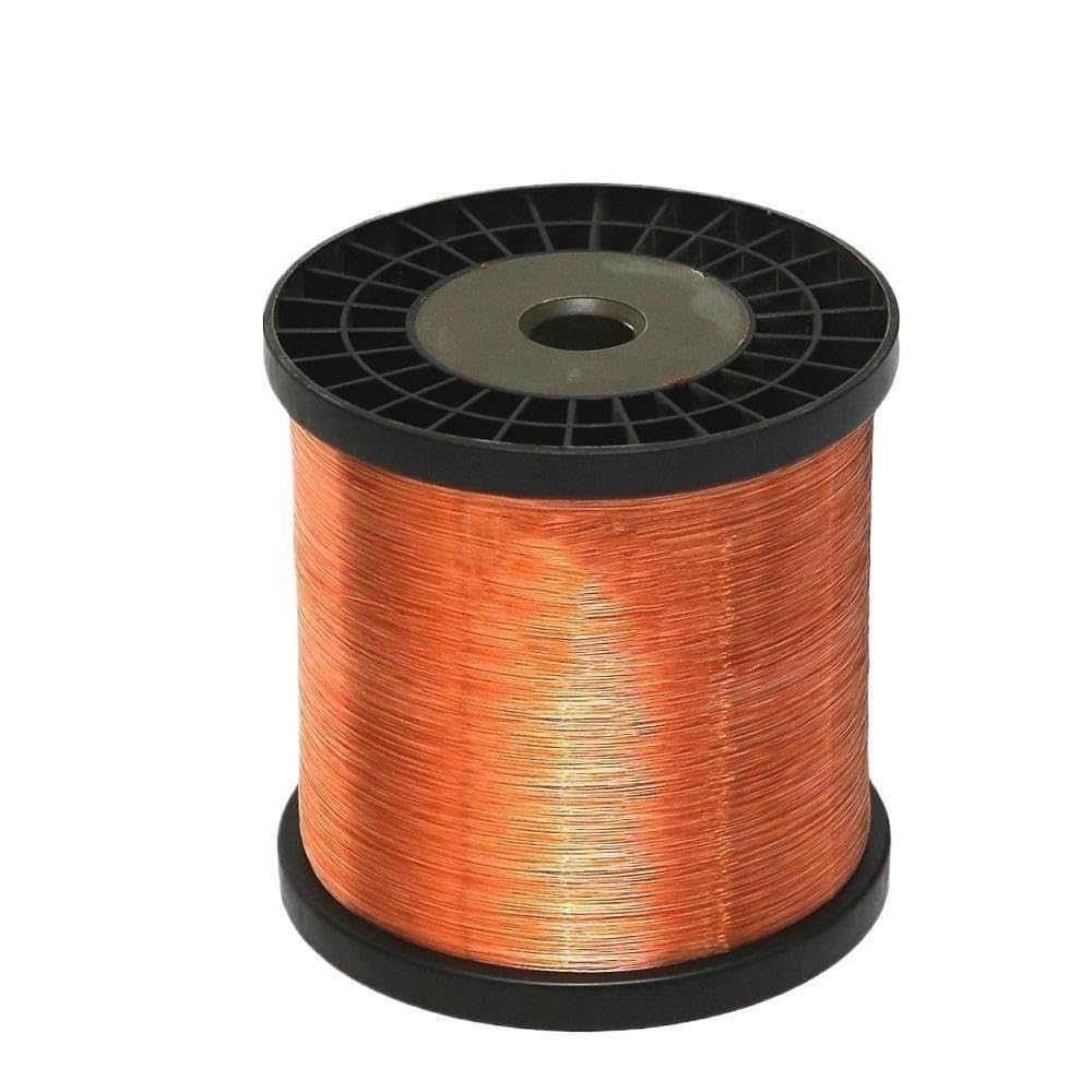 Filo smaltato in rame smaltato QA‑1‑155 da 1000 g, varie dimensioni, filo saldabile direttamente a 155 ℃ for avvolgimento di bobine magnetiche e fai da te elettronico(0.1mm-1000g,Copper)
