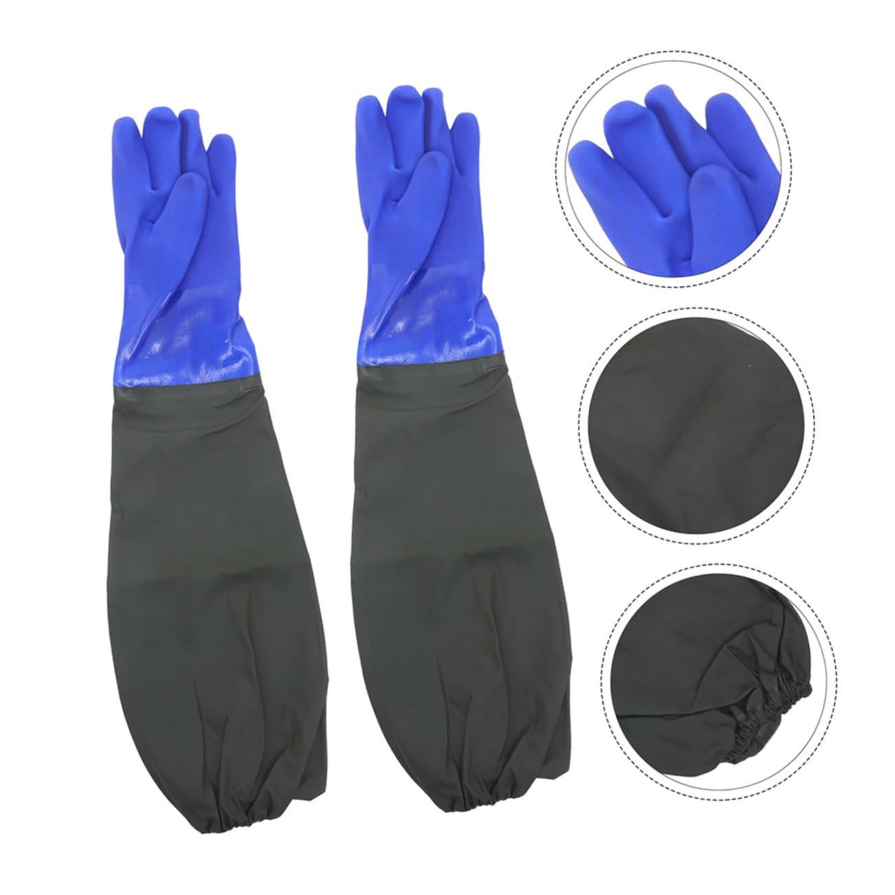 Cabilock 2pares Guantes Largos de Goma Codo Impermeables para Limpieza de Cocina y Lavavajillas Guantes de Seguridad