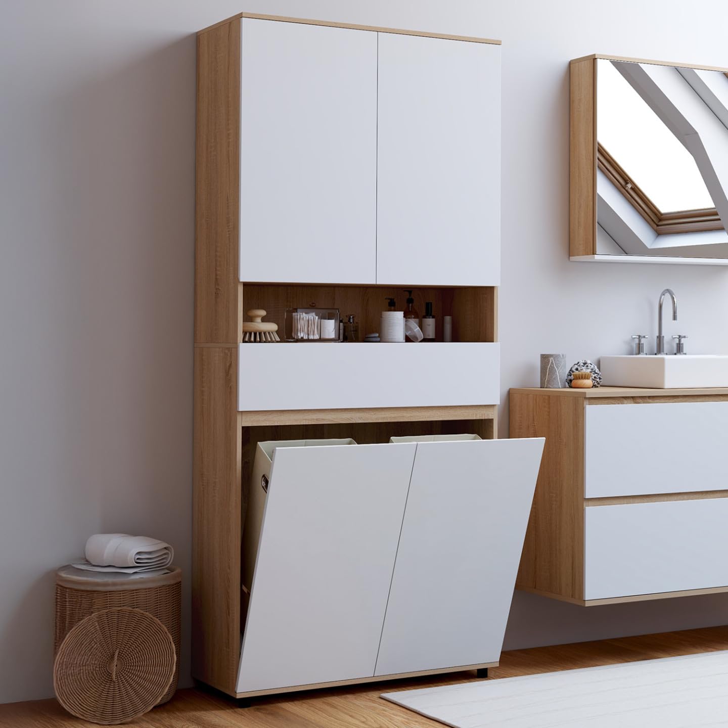 IDMarket - Meuble Colonne Salle de Bain TOMI