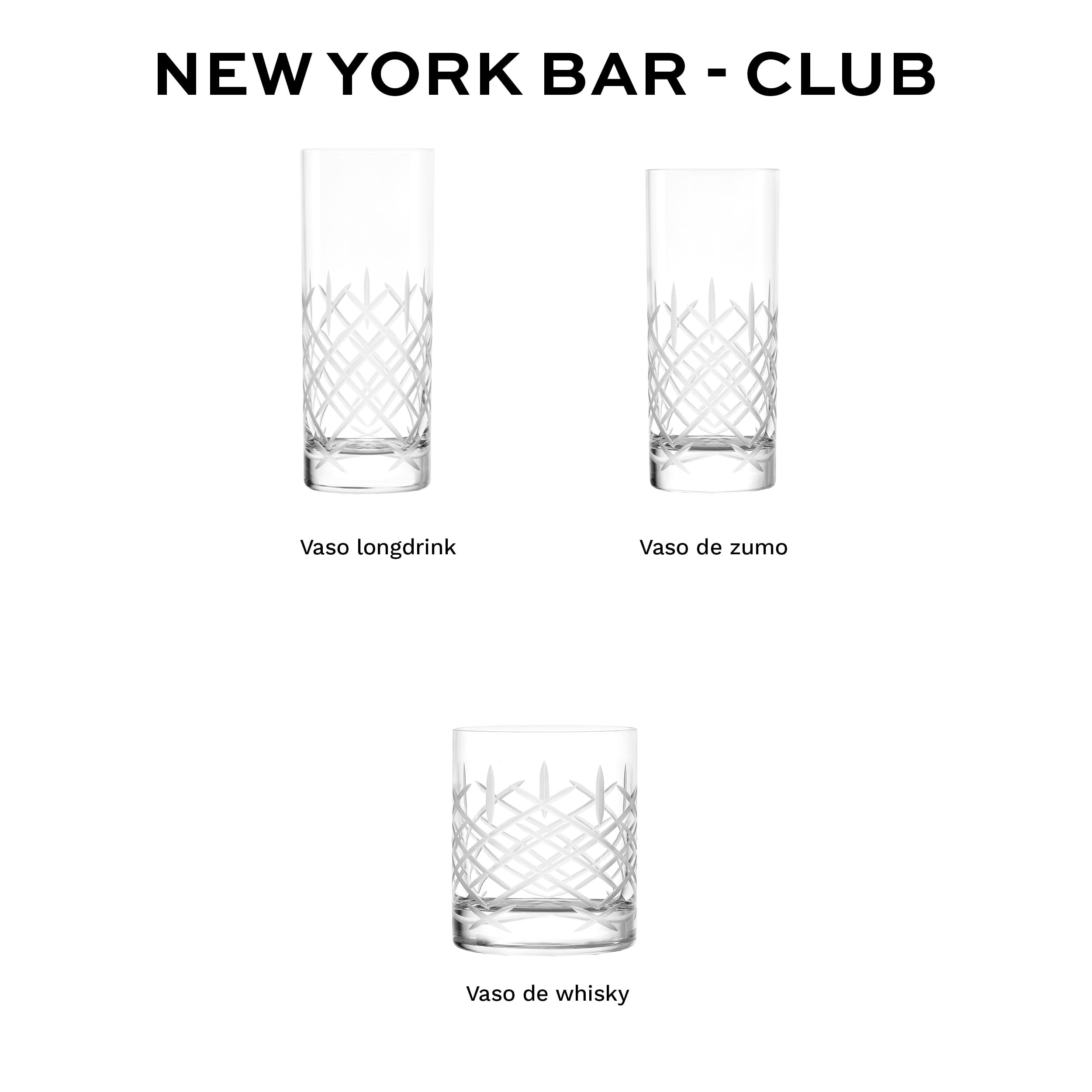 Stölzle Lausitz Vasos de Whisky Set 6x 320 ml New York Bar Club – Vasos de cristal sin plomo elegantes y resistentes – Apto para lavavajillas y golpes – Fabricado en Alemania