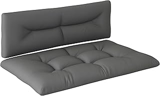 12 Cheap Backyard Patio Ideas for Stylish Low Cost Upgrades 59 Outsunny 2 Seater Pallet Cushions Outdoor 3.9 in. Thick Replacement Pall...