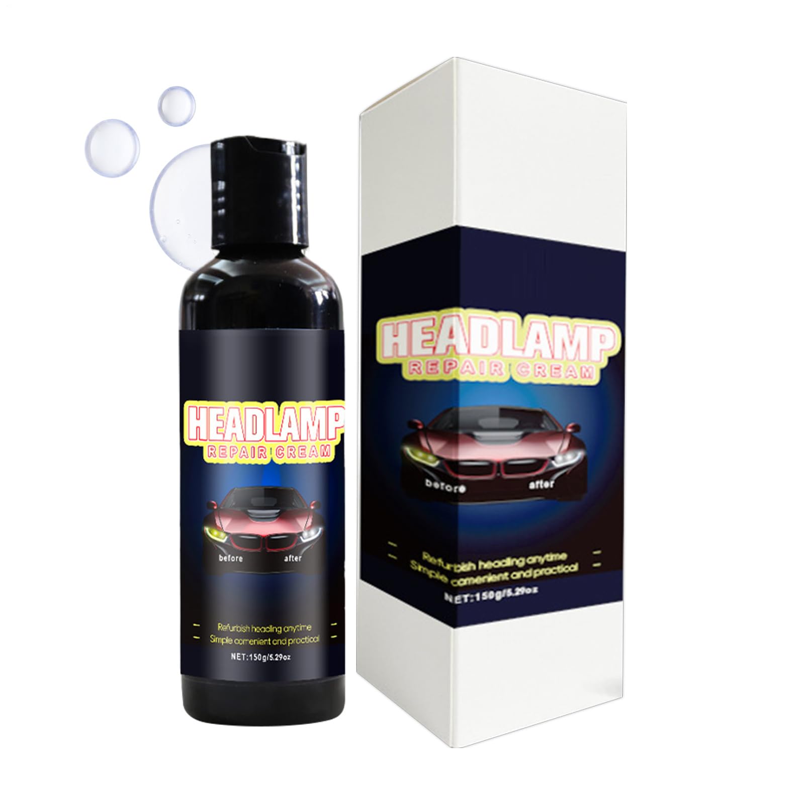 Headlight Cleaner - Headlight Restorer | Car Headlight Lens Restorer | 150g Automotive Headlight Restorer | Headlamp Restoration Repair Refurbishment Fluid for Instantly Remove Oxidation Dirt Haze