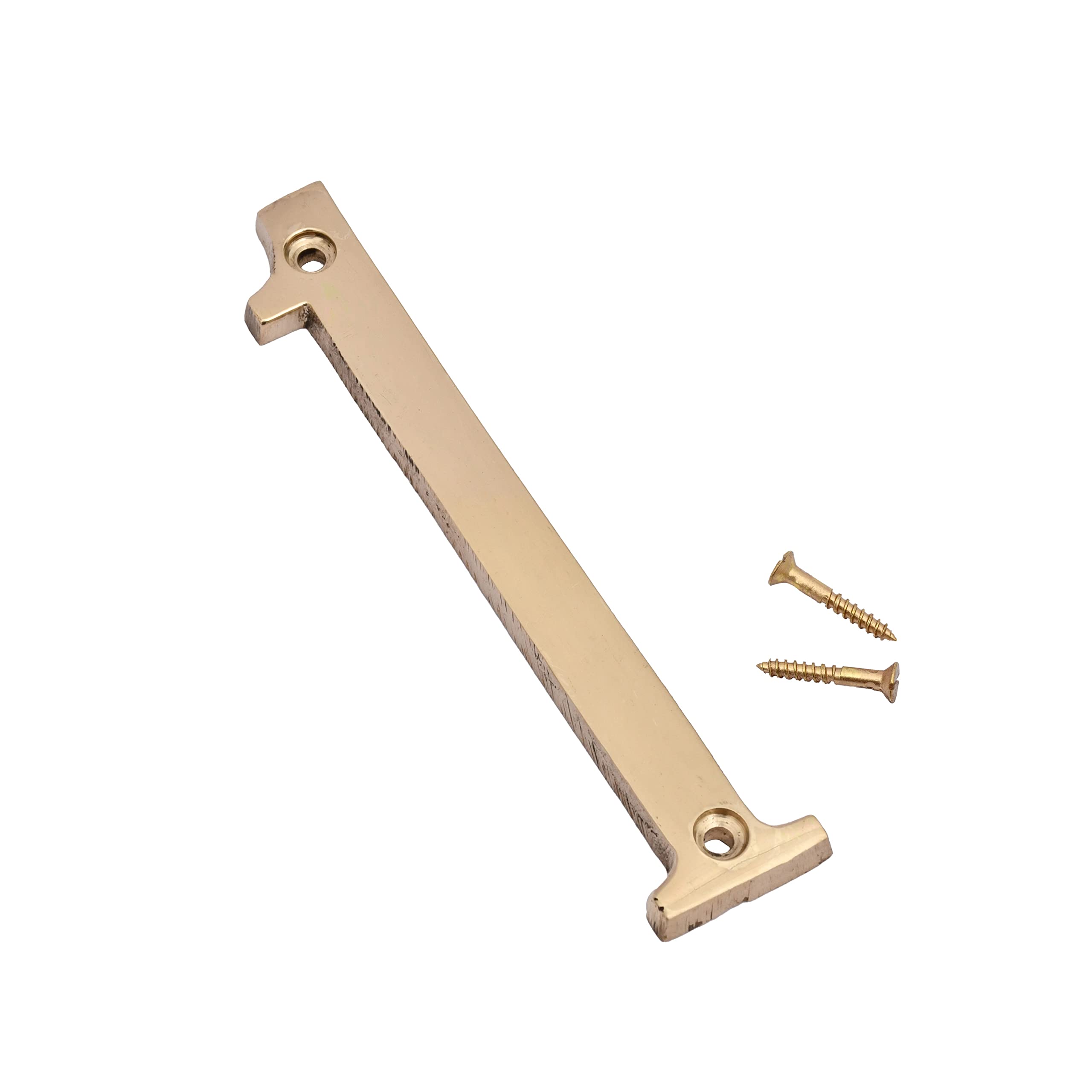 4" Brass House Hotel Door Number Plaque Sticky Numeric Numerical Digit 0-9 [9 (Nine)] (ONE)
