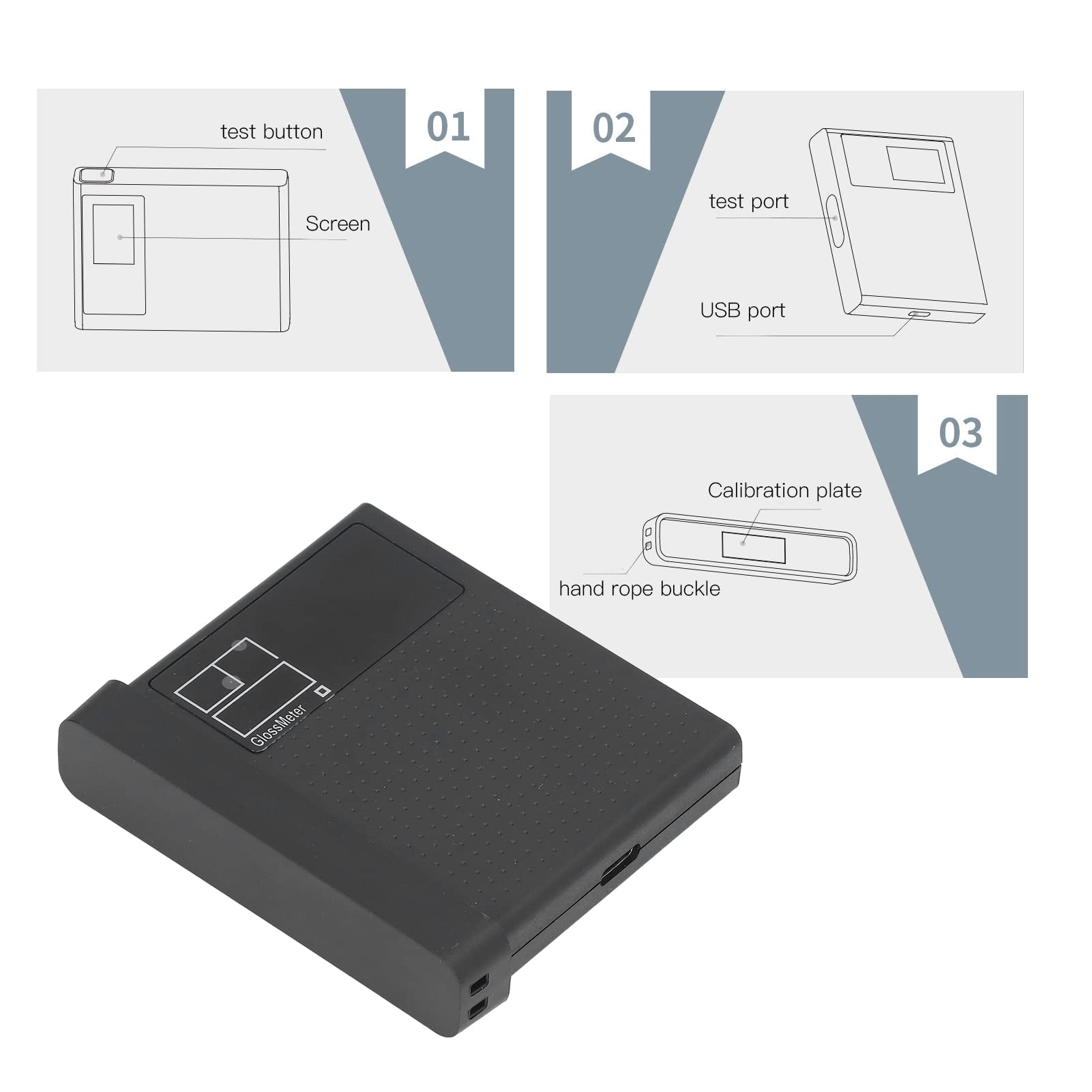 Glossmetro Autocalibrazione 20˚ 60˚ 85˚ DG60-SE Vetro Hardware Telefono Cellulare Automobile