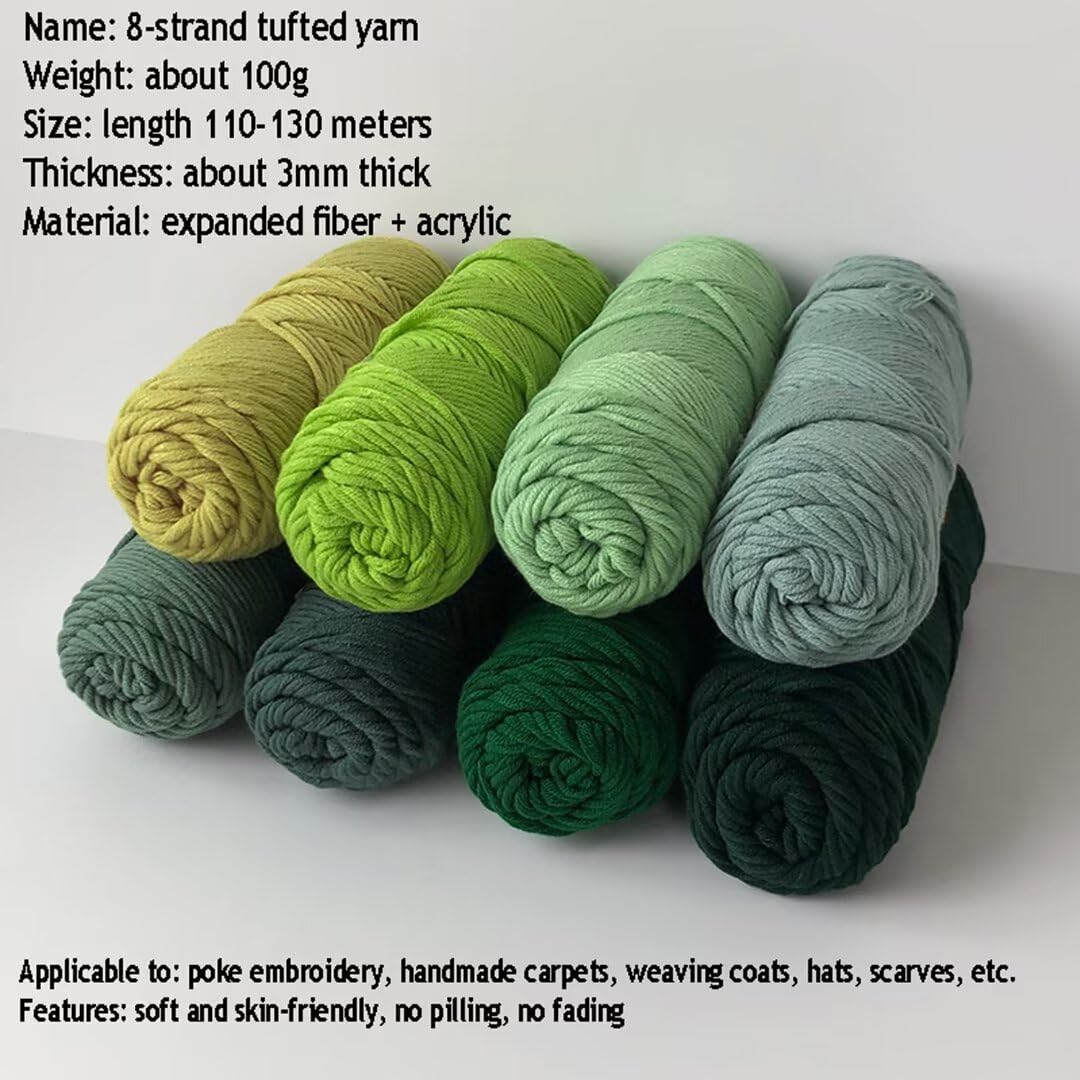 Bolas de 100g/200g de hilo de tufting surtido,hilo de tufting de la serie de colores degradados,juego de hilo mixto de fibra acrílica para tejer,ganchillo,bola de hilo profesional de 8 hebras