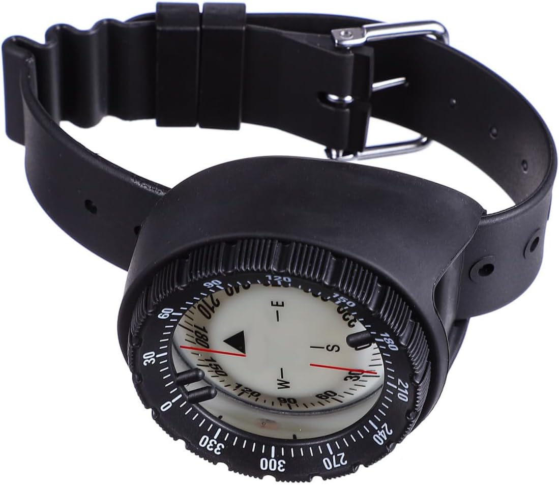 Underwater Luminous Wristband Compass Waterproof with Balance Watch Strap for Diving Hiking Camping Outdoor Navigation