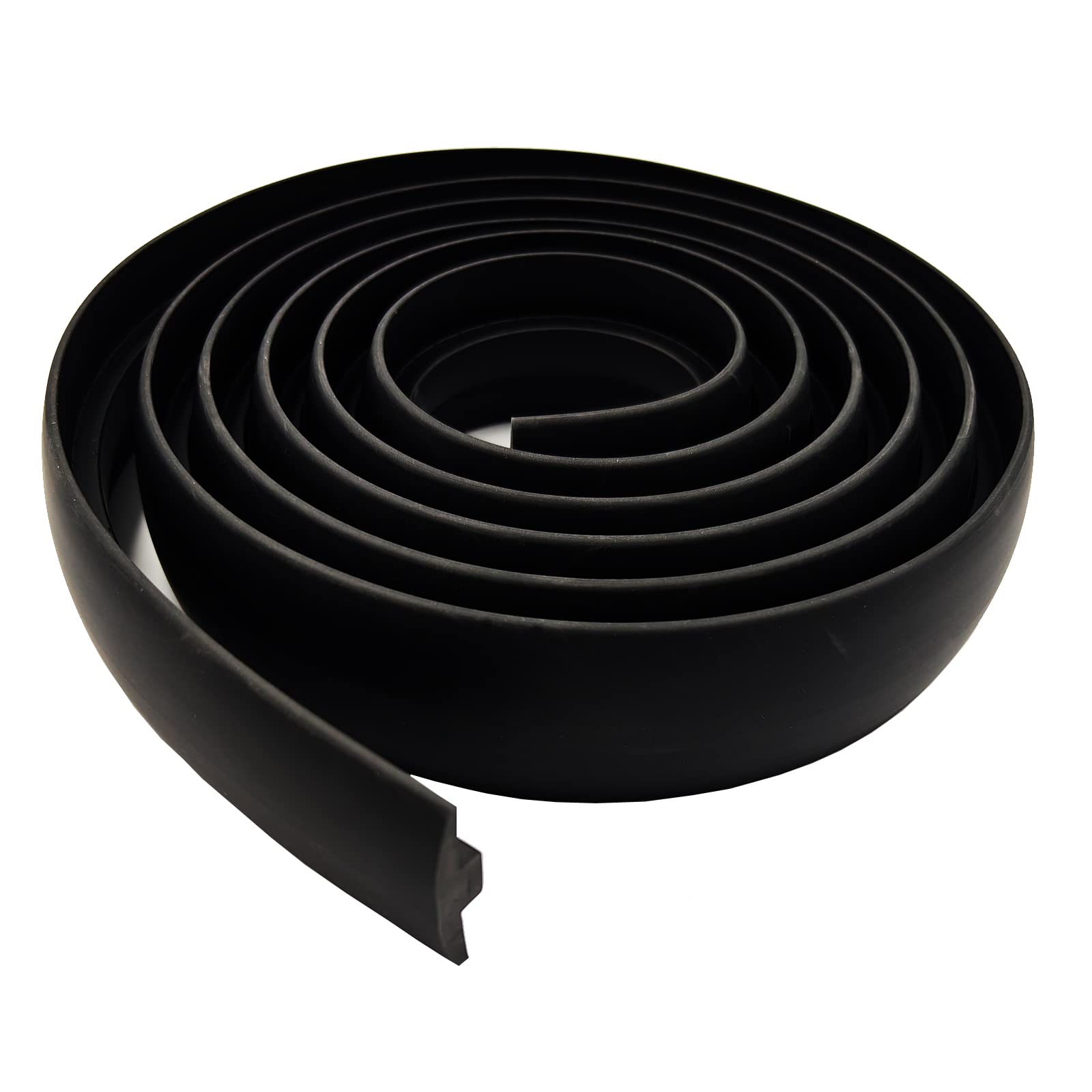 DAILISEN Flexible T-Molding Transition Strips for Hardwood Floor,Laminate Floor,Tile,Vinyl Flooring .118"Long×1.97" Width,Black,Paintable