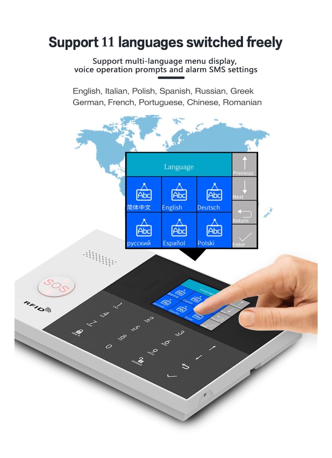 Sistemi Sicurezza Casa Di Allarme Sicurezza Con Sirena Wireless Solare RFID Home Antifurto Kit Casa Controllo APP Smart Life(C.)