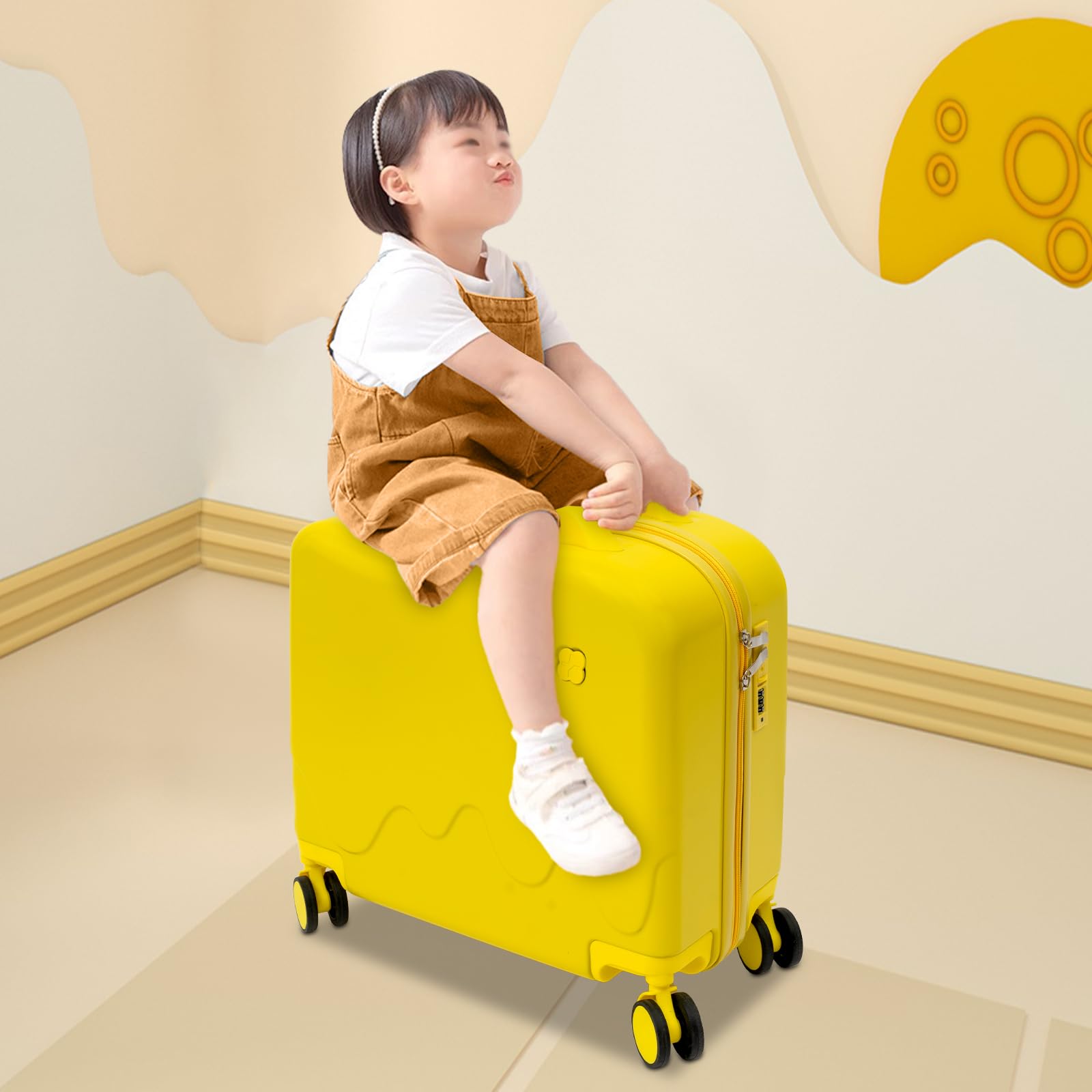 Valigetta per bambino da seduto in alto, per bambino 3-6 anni, 37 l, giallo, Mittelgroß, moderno