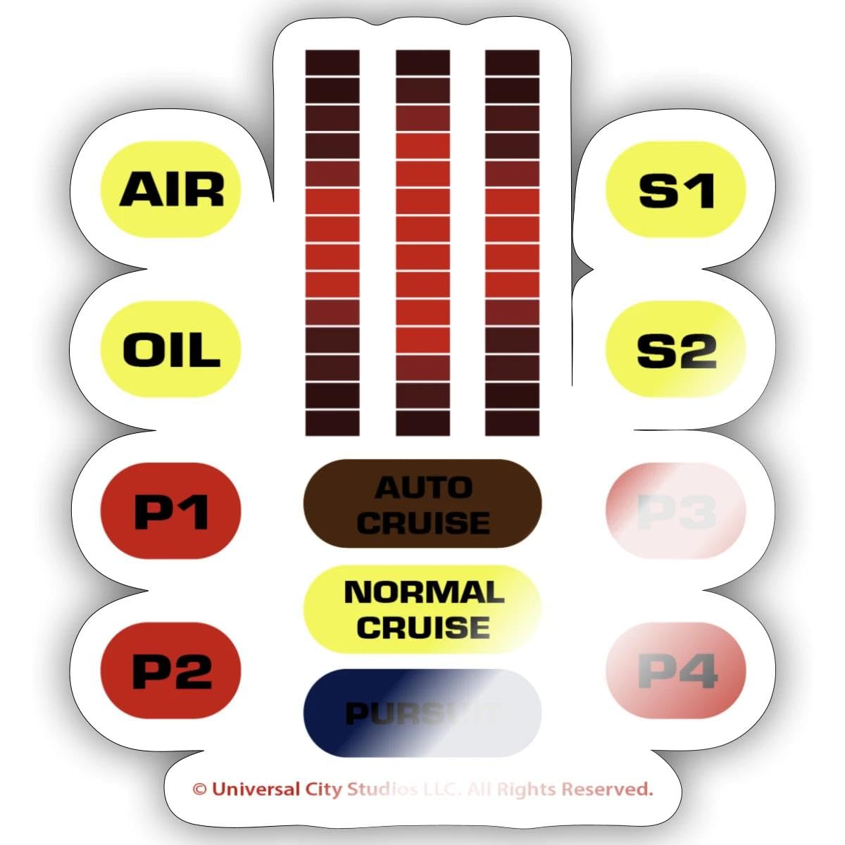 Spreadshirt Knight Rider KITT Car Dashboard Sticker, 10 x 10 cm, White Glossy