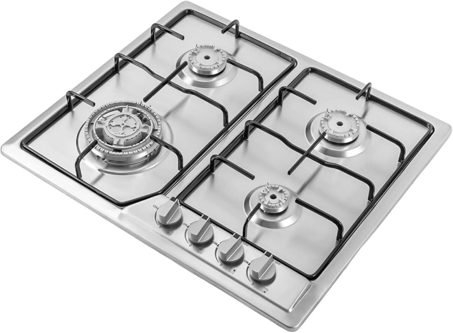 BICKKOMG 23Inch 4Burner BuiltIn Gas Stove, Stainless