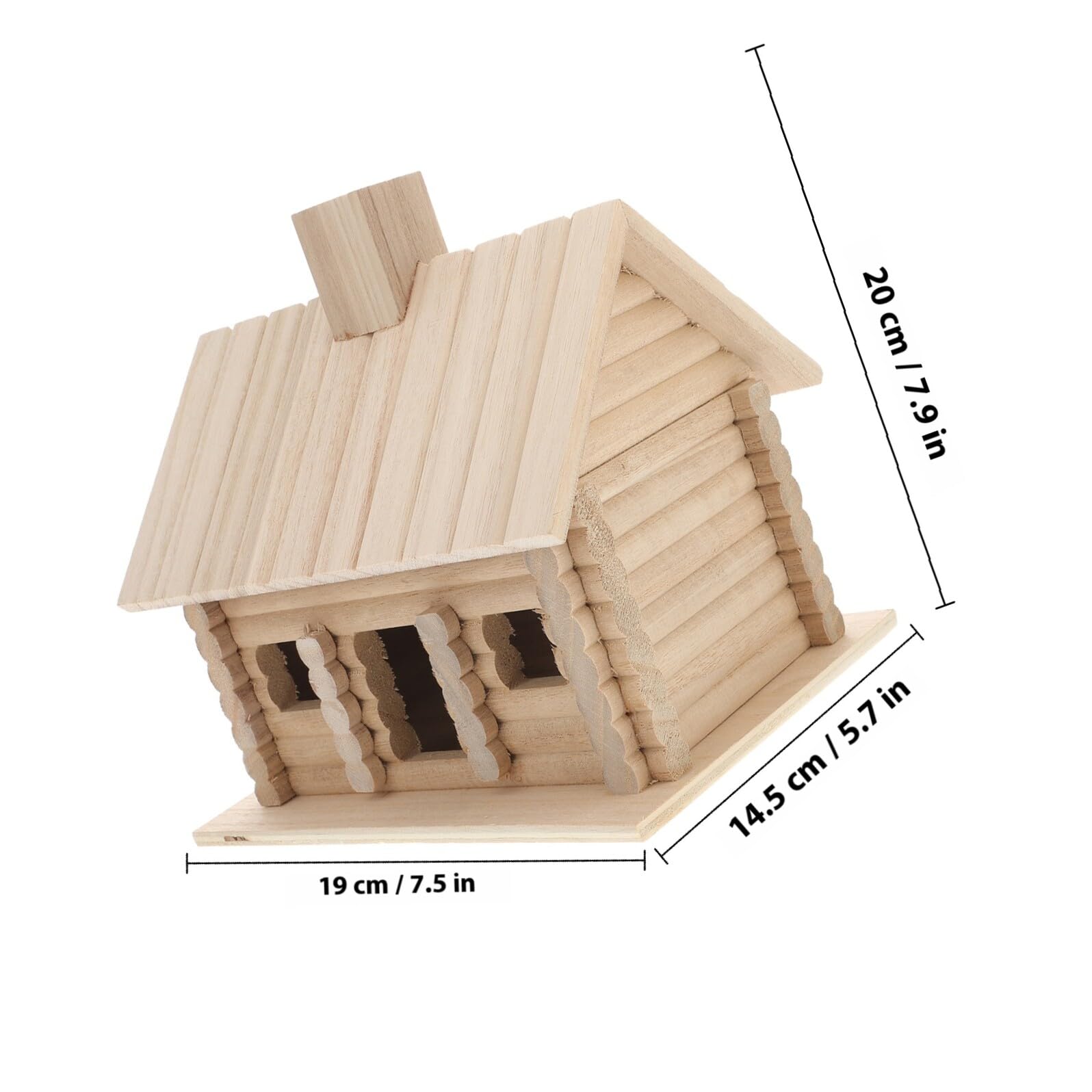 Angoily Dekoratives Vogelhaus mit Luftiger Belüftung und Schutz vor Wind und Regen Rustikale Kleine Holzunterkunft als Gartendekoration für Balkon und Zuhause