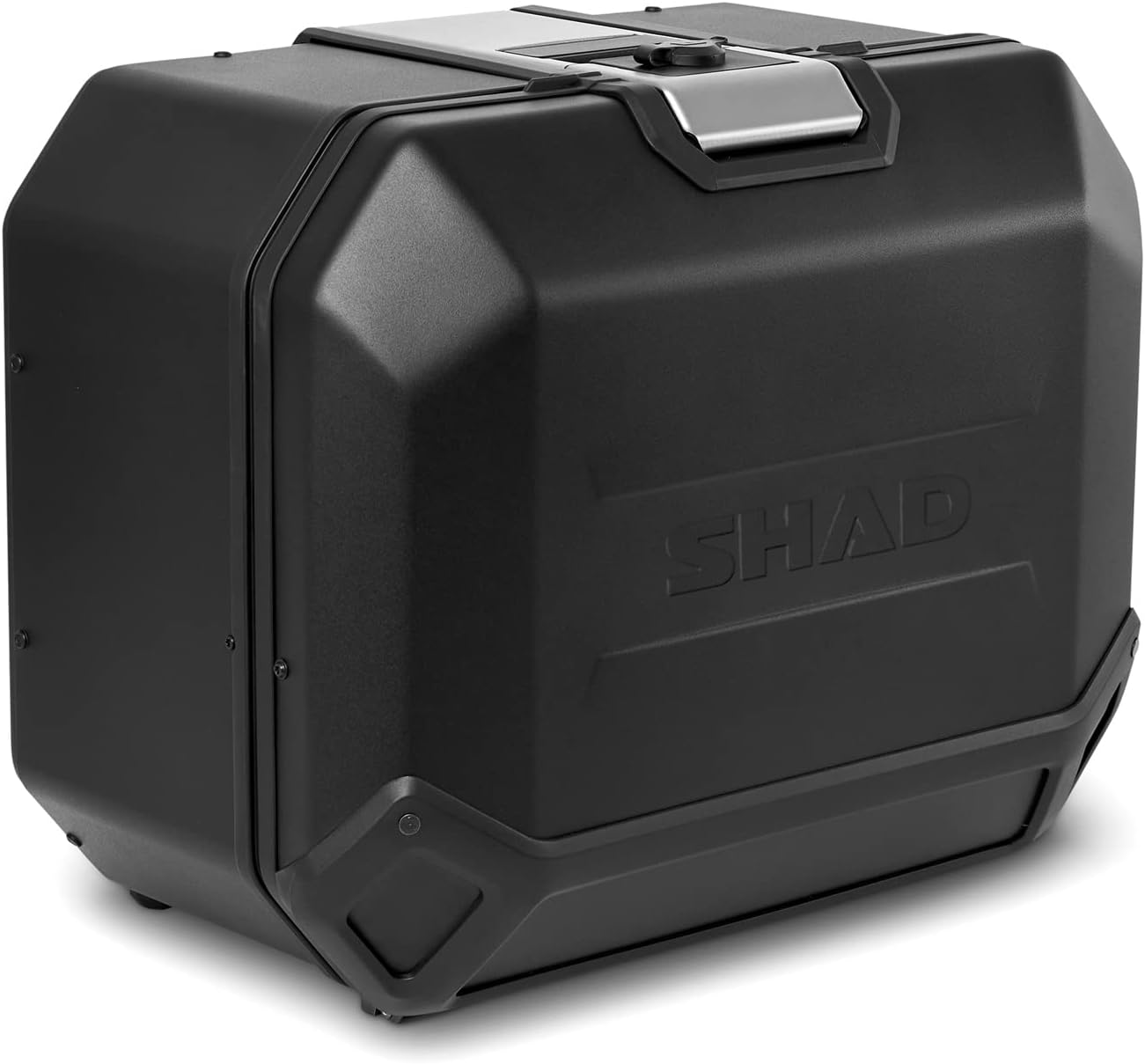SHAD TR47 Right Side Case, Black Edition Aluminum Motorcycle Pannier, D0TR47100RB, 47L Anti-Theft Lock System