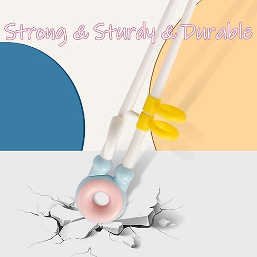 Miniatura 6 de Palillos de entrenamiento para niños, con forma de animal linda, fácil de usar, palillos reutilizables de aprendizaje con entrenador acoplable para