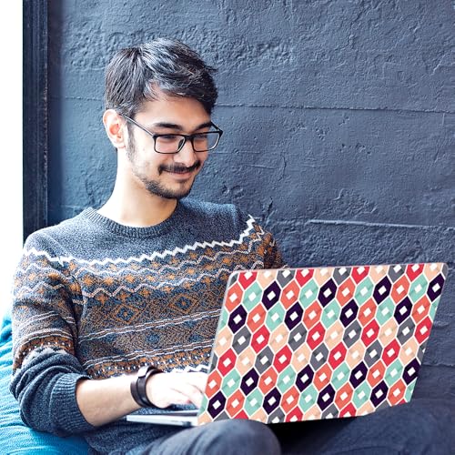 Image of Galaxsia Designer Pattern 001 Top+Wrist Pad Vinyl Laptop Skin /Sticker /Cover Upto 15.6 Inches Laptops Laminated-Removable-HD Quality Compatible for Hp-Dell-Sony-Lenovo-Asus etc.(15x10 Inches)