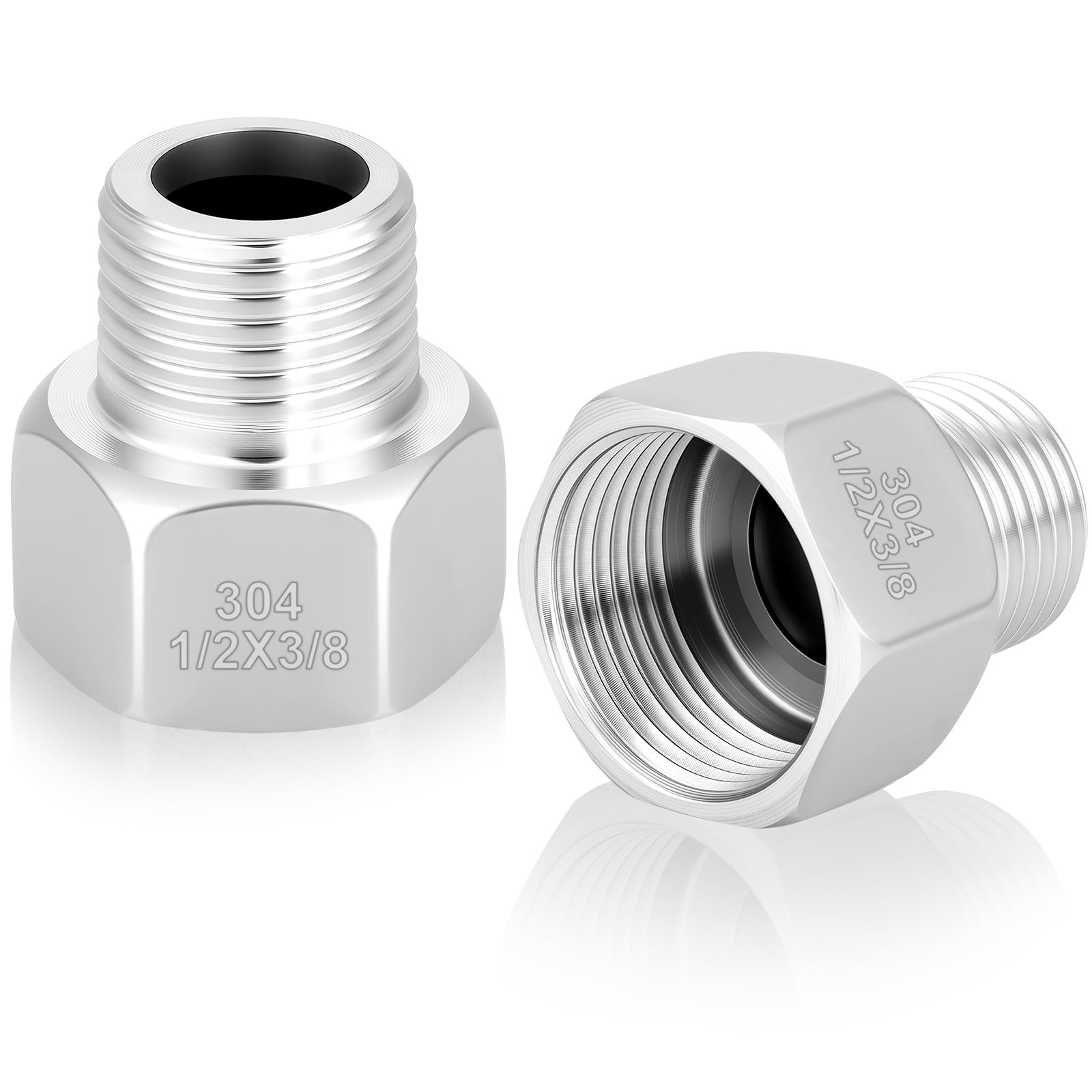 flintronic BSP Thread Brass Hex Bushing Reducing Connector, 19.5mm to 16mm