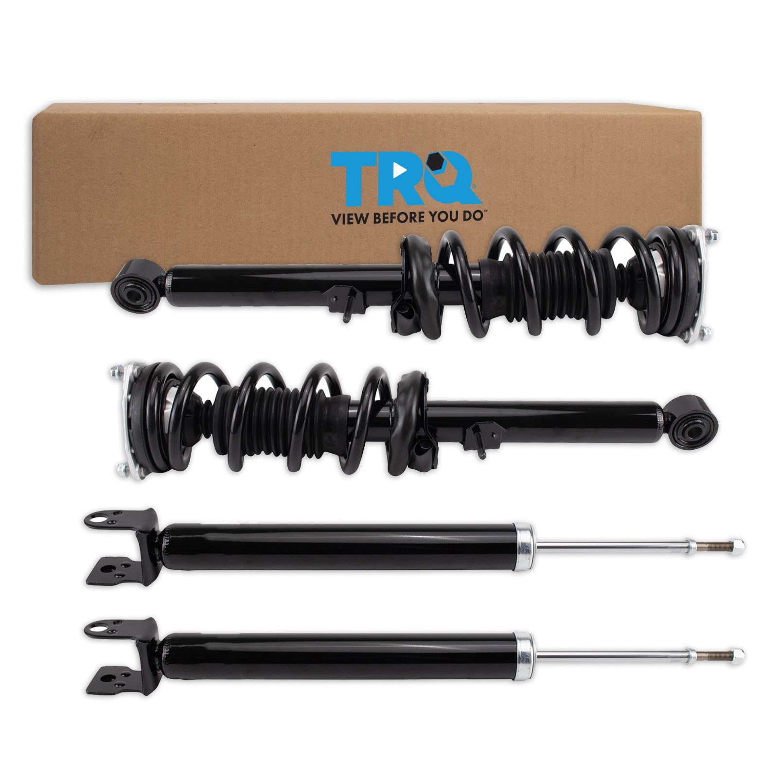 TRQ Front and Rear Complete Strut Assembly &amp; Shock Absorber Kit Shock &amp; Spring Strut Assembly Compatible with 2009-2018 Nissan 370Z