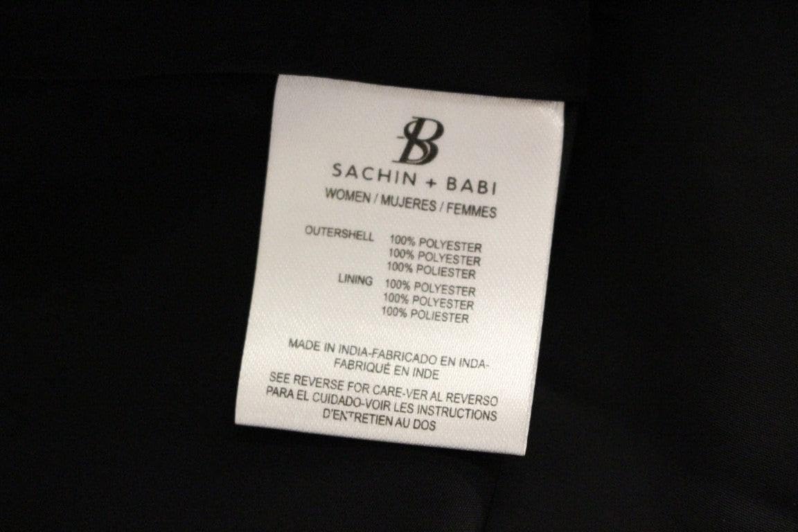 Sachin & Babi - BEST SELLERS - Black Silk Floral Pattern Shift Coctail Dress - IT42|M