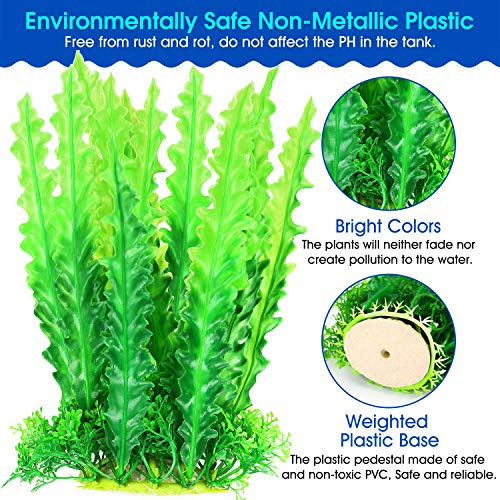 image for Borlech 13 Pack Artificial Aquatic Plants Small Aquarium Plastic Plant
