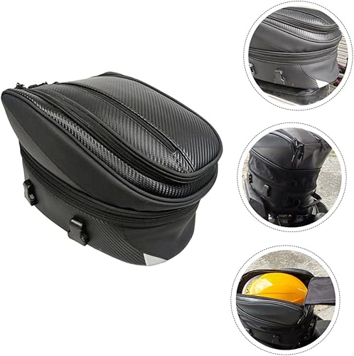 Miniatura 5 de Vaguelly Bolsa de casco de motocicleta Bolsa de asiento de motocicleta Bolsa de cola de motocicleta Bolsa de asiento trasero Mochilas de motocicleta