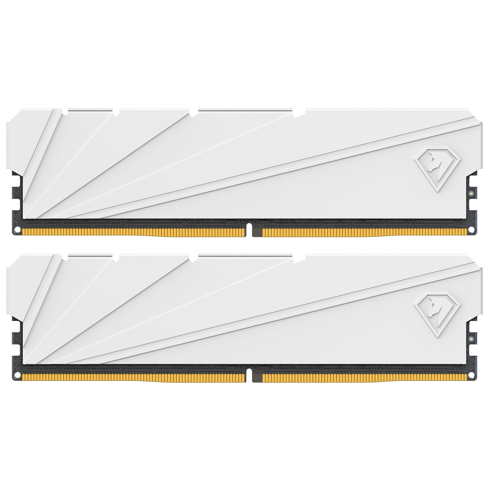 Netac DDR4 3200MHz 32GB (2 X 16GB) 2-in-1 RAM Computer Desktop Memory DRAM Kit C16 XPM2.0 Gaming Memory 32GB with Heat Sink, for Computer Game White