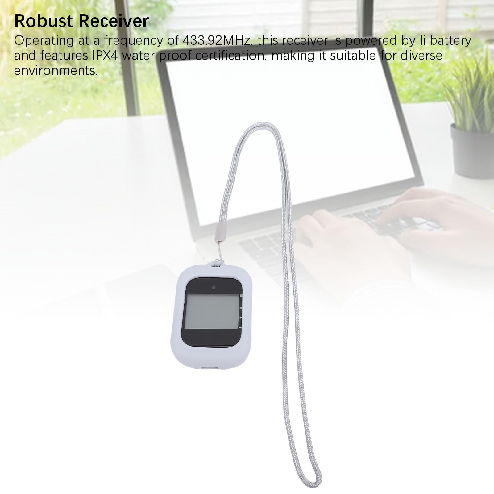 Luocute de Llamadas Inalámbricas, Botones de Llamadas de Cuidador Paciente Campa de Llamadas con 10 Botones de Alerta de Enfermería de Impermeabilización 1 Receptor 433.92MHz de