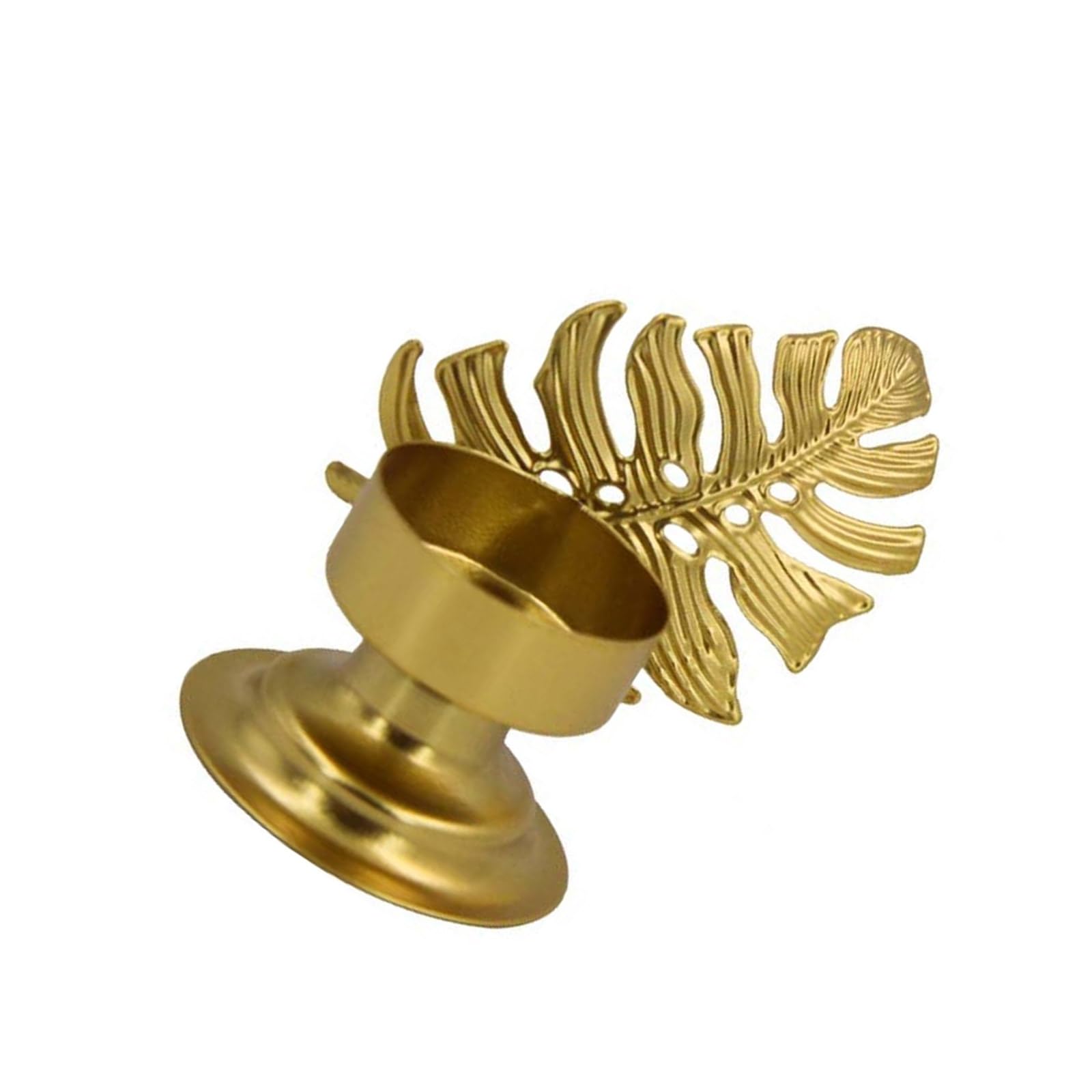 Buxuaaaa Palm Leaves Iron Candlestick Holder With Designs For Home Decoration Metal Tealight Holder Centerpieces Candlestand Iron Candlestick