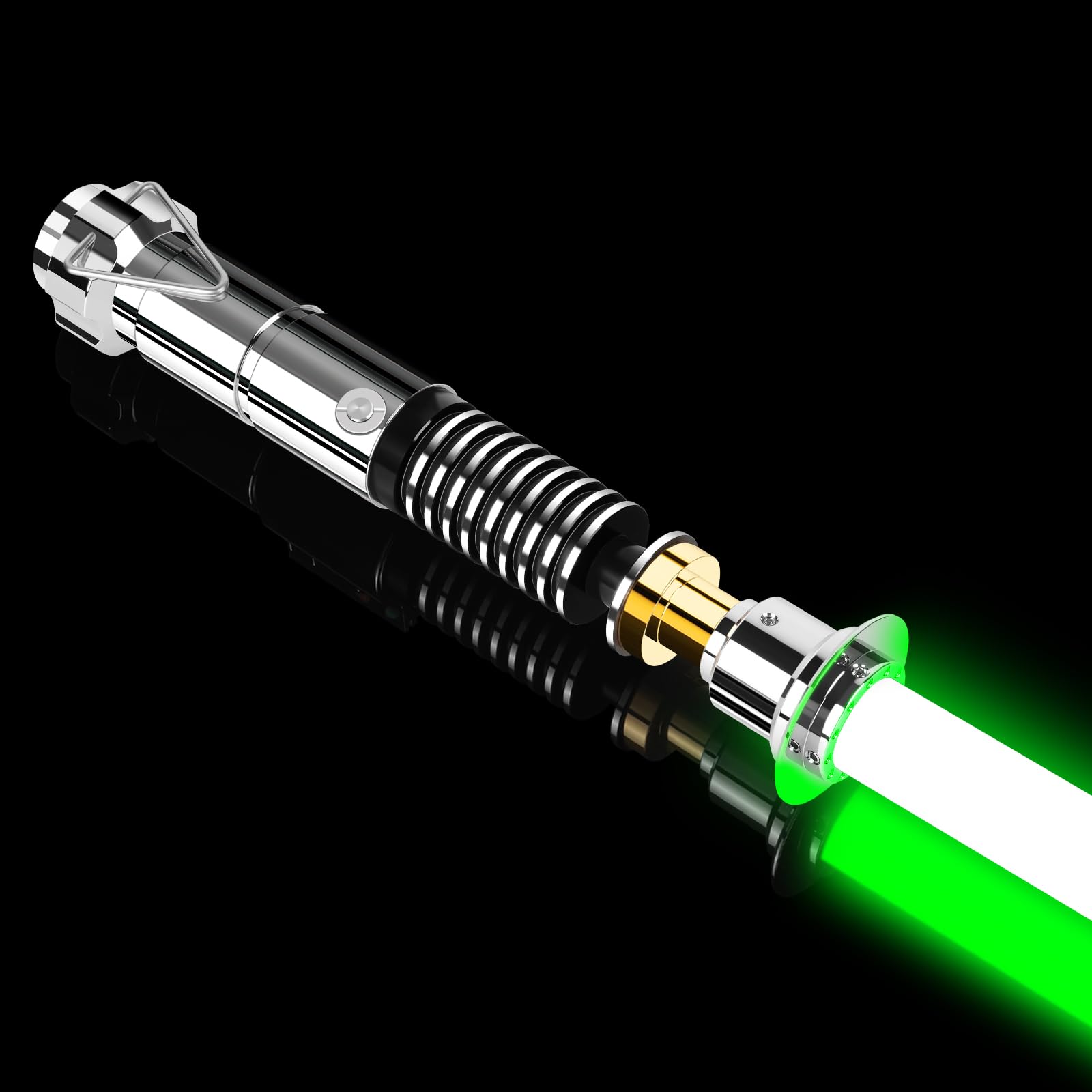 Lichtschwert App Kontrolle LK Lightsaber, Smooth Swing RGB 16 Farben Duell Lichtschwerter für Erwachsene 16 Soundeffekte Motion Control Metallgriff Licht Schwerer für Cosplay und Geschenk