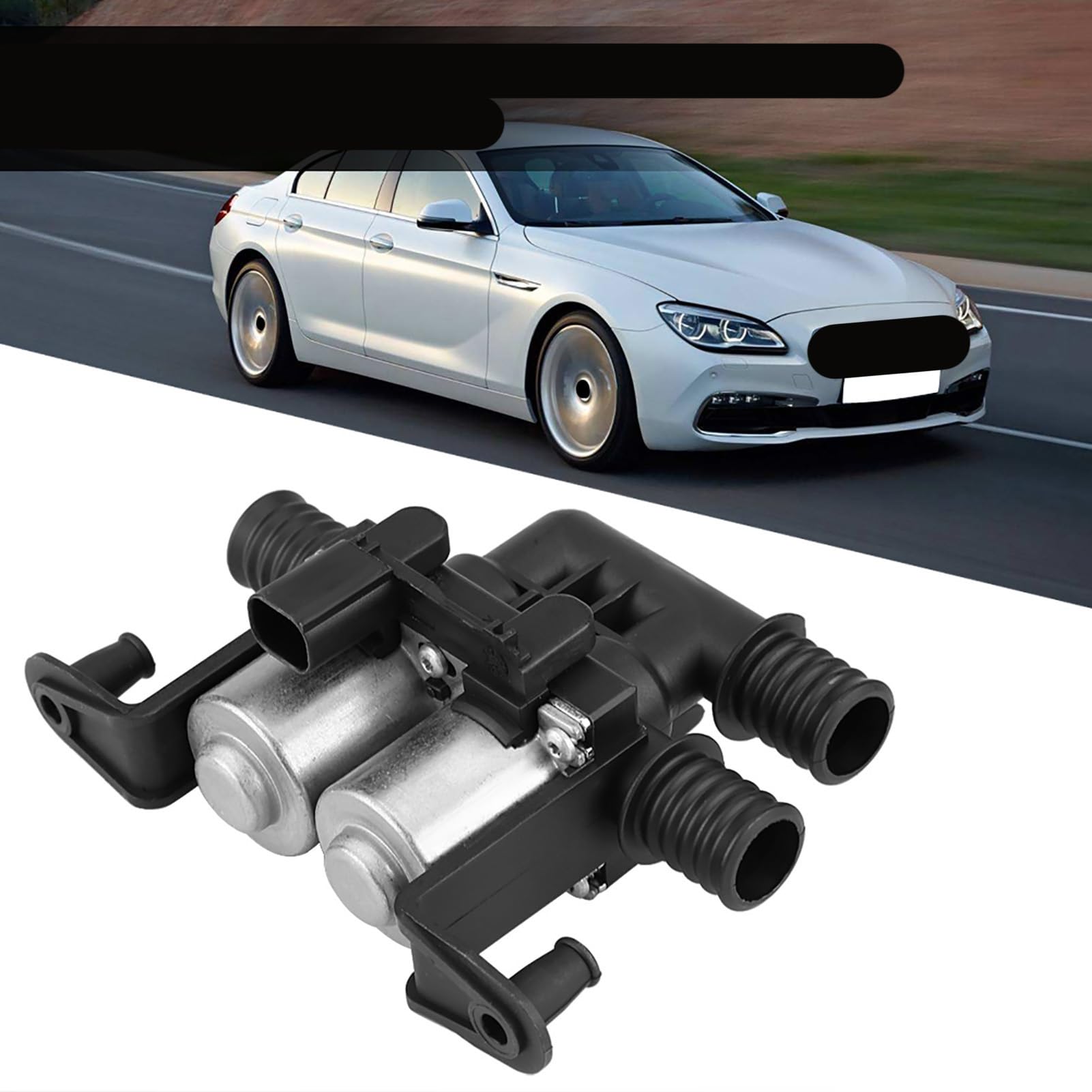 KIMISS Solenoide dual, Válvula de control del calentador de hierro para 5 Series E38 E39 E46 E53 X5 64128374995