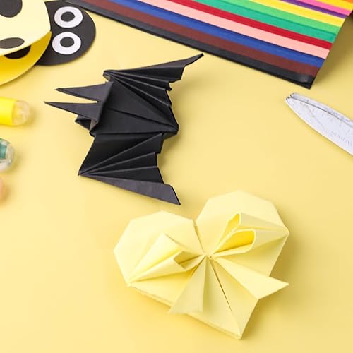 Miniatura 9 de Koogel 250 hojas de papel Oragami para niños, papel de manualidades de color de 6 x 6 pulgadas, papel cuadrado de doble cara, papel de fácil plegado