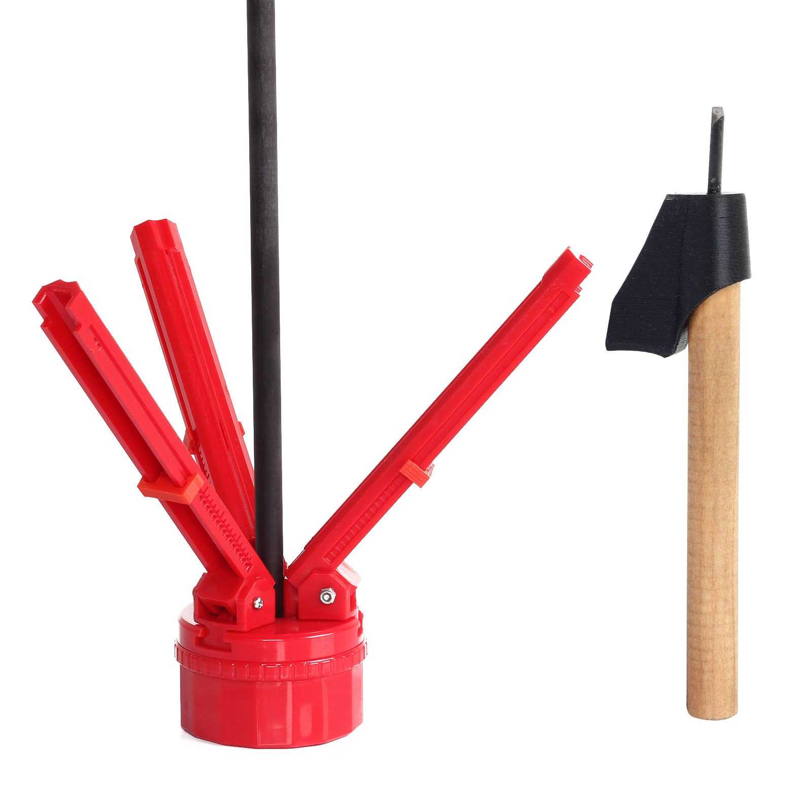 Archery Fletching Jig & Remover Kit-Adjustable Helix Tower Arrow Fletching Tool with Scale for DIY Arrow Vanes Feather & Crossbow Bolts