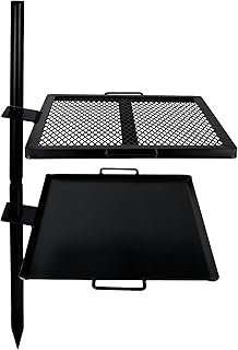 GameMaker Open Fire Cooking Grill – Portable Campfire Grill for Open Fla...