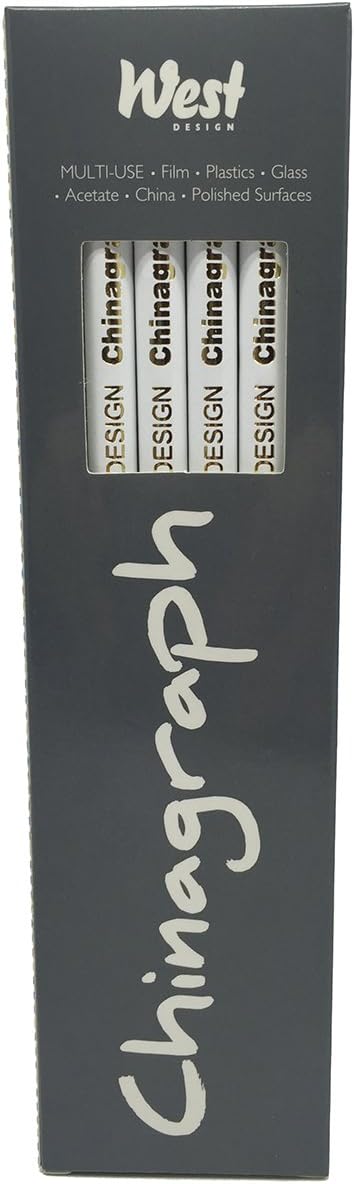 Chinagraph Marking Pencils - White (Box of 12)