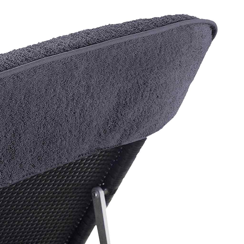 Serviettes de Plage 2 pièces Anthracite 60x135 cm Tissu 400 GSM pour Piscine, Plage, Vacances, Yoga, Camping, léger, Absorbant, sèche Rapidement, Doux Coton Microfibre