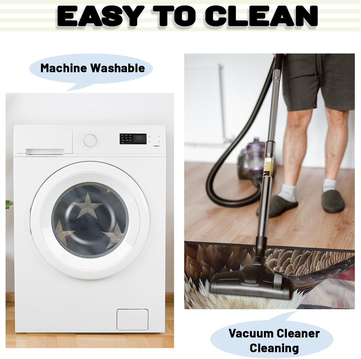 Kitchen Mats for Floor 39"x20" American Eagle USA Flag Kitchen Mat Non Slip Runner Rug Washable Area Rug Indoor Decor