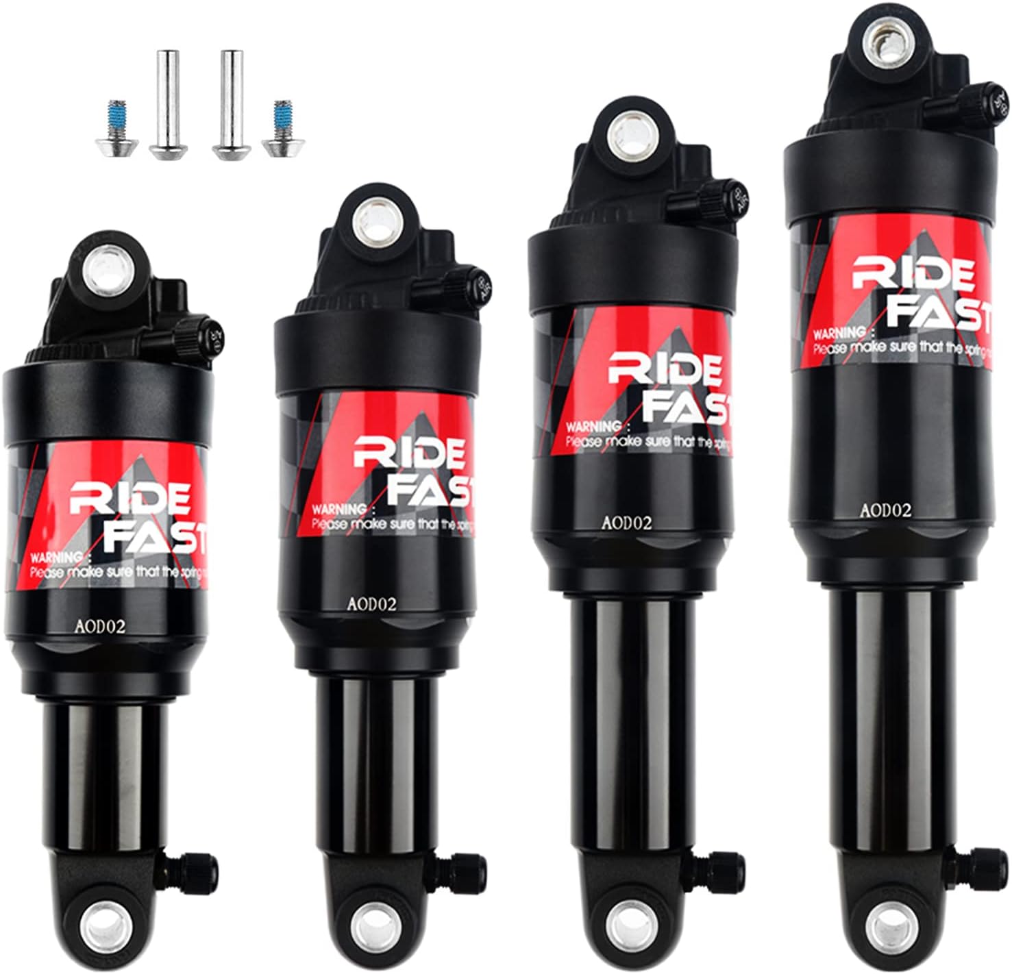 JFOYH Air Shock Absorber Dual Champers Adjustable Damping Hydraulic