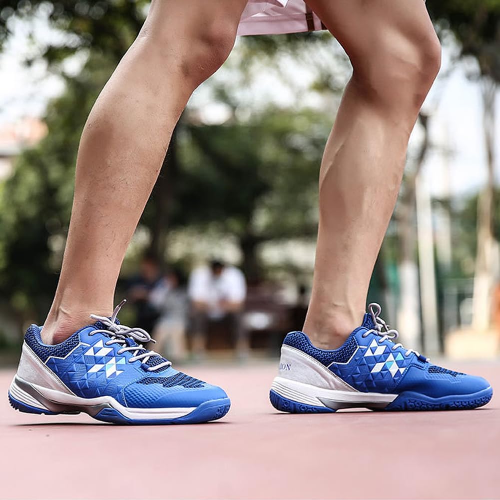 Buty do badmintona mężczyźni kobiety lekkie oddychające syntetyczne cholewki płyta zapobiegająca skręcaniu gumowa podeszwa pasujące buty na co dzień do treningu