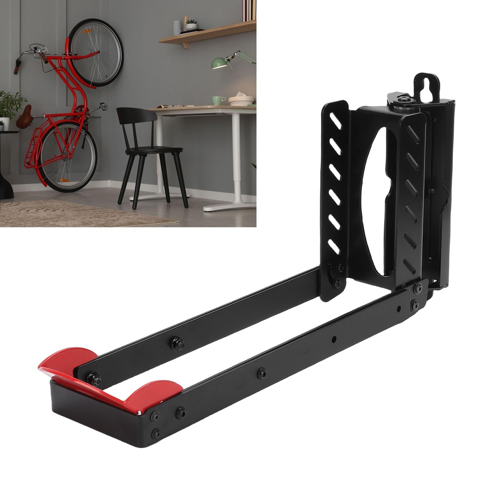 Yctze Soporte de Pared para Portabicicletas que Ahorra Espacio - Colgador Vertical para Bicicletas para Camionetas, Vehículos Recreativos y Almacenamiento en Garaje - Diseño Ajustable y Giratorio para