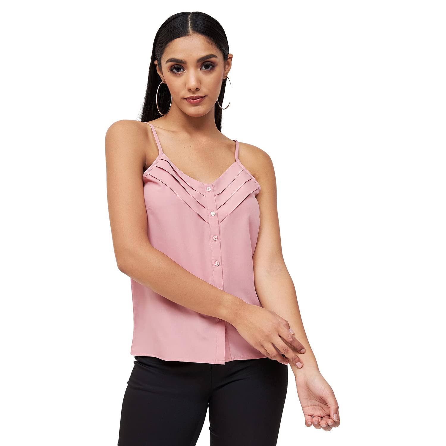 eiko Women's Polyester Pleated Strappy Regular Top-picture-34