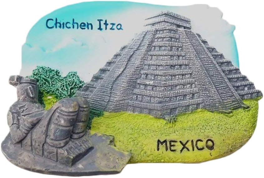 3D Chichen Itza Mexico Souvenir Fridge Magnet,Home & Kitchen Decoration polyresin Craft,Mexico Refrigerator Magnet