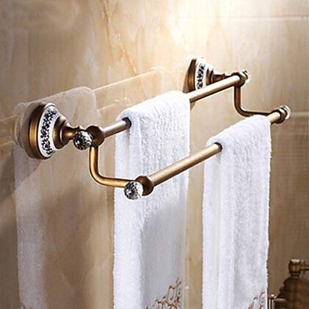 Barre de serviette en laiton industriel pour douche et salle de bain